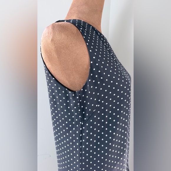 Uniqlo Vintage Black and White Polka Dot Midi Dress - Picture 9 of 13